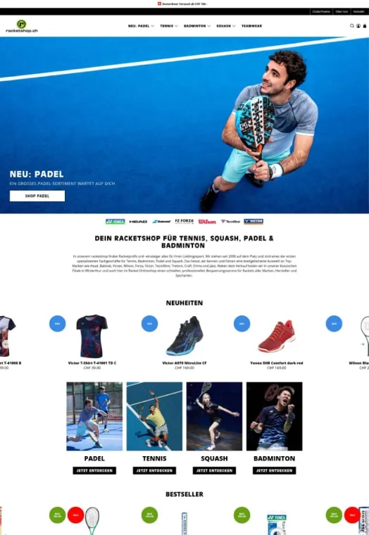 E-Commerce-Darstellung von verschiedenen Shopify Onlineshop, die verschiedene Modelle und Farben präsentieren.